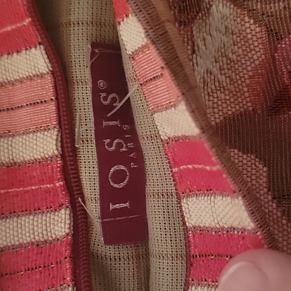 IOSIS PARIS Fine Linen Floral Pouch NWOT - Picture 4 of 4